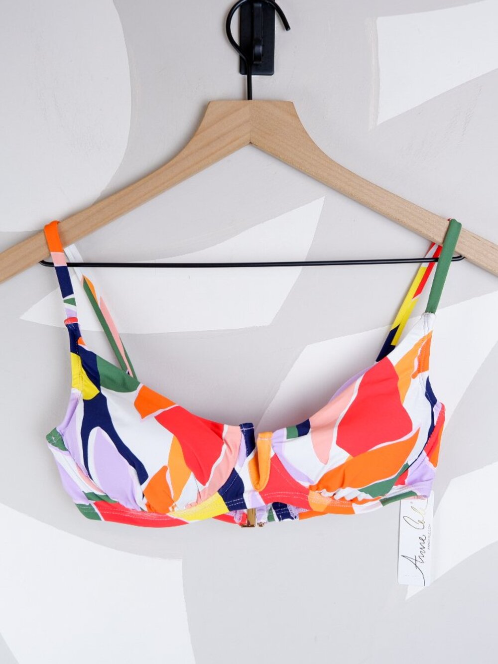 NWT Anne Cole Multicolor Swimsuit Bikini Top | 34C/36B